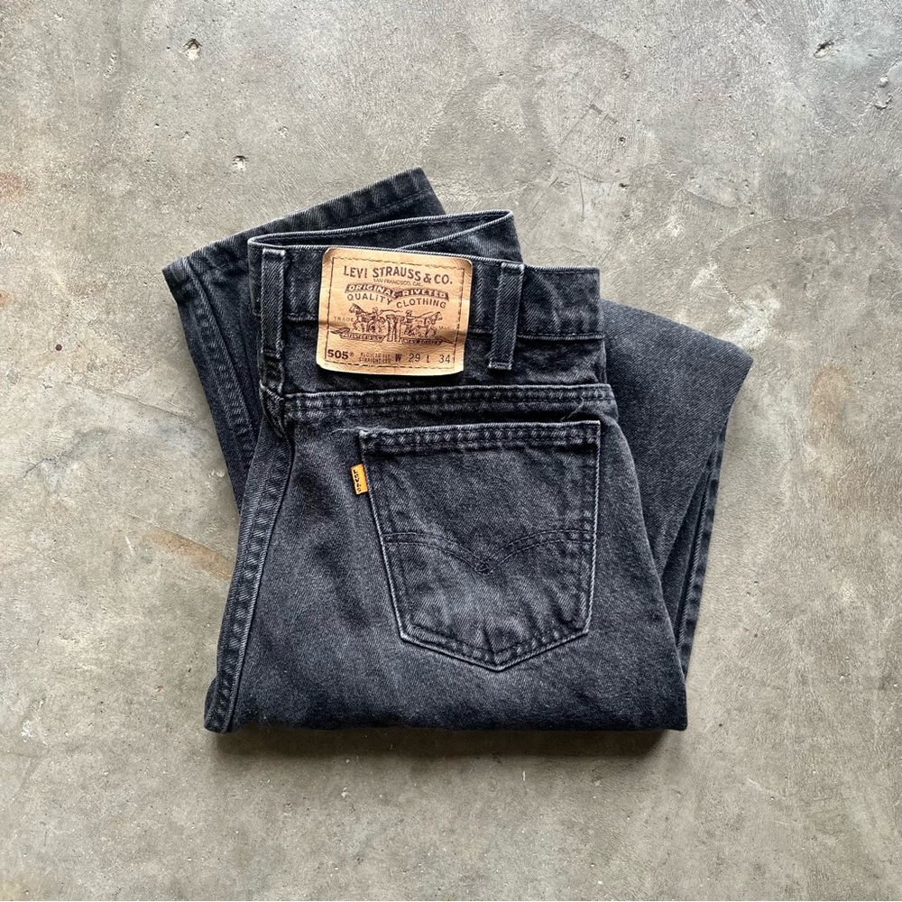 Vintage Orange Tab Levi’s 505s 29x34 Black